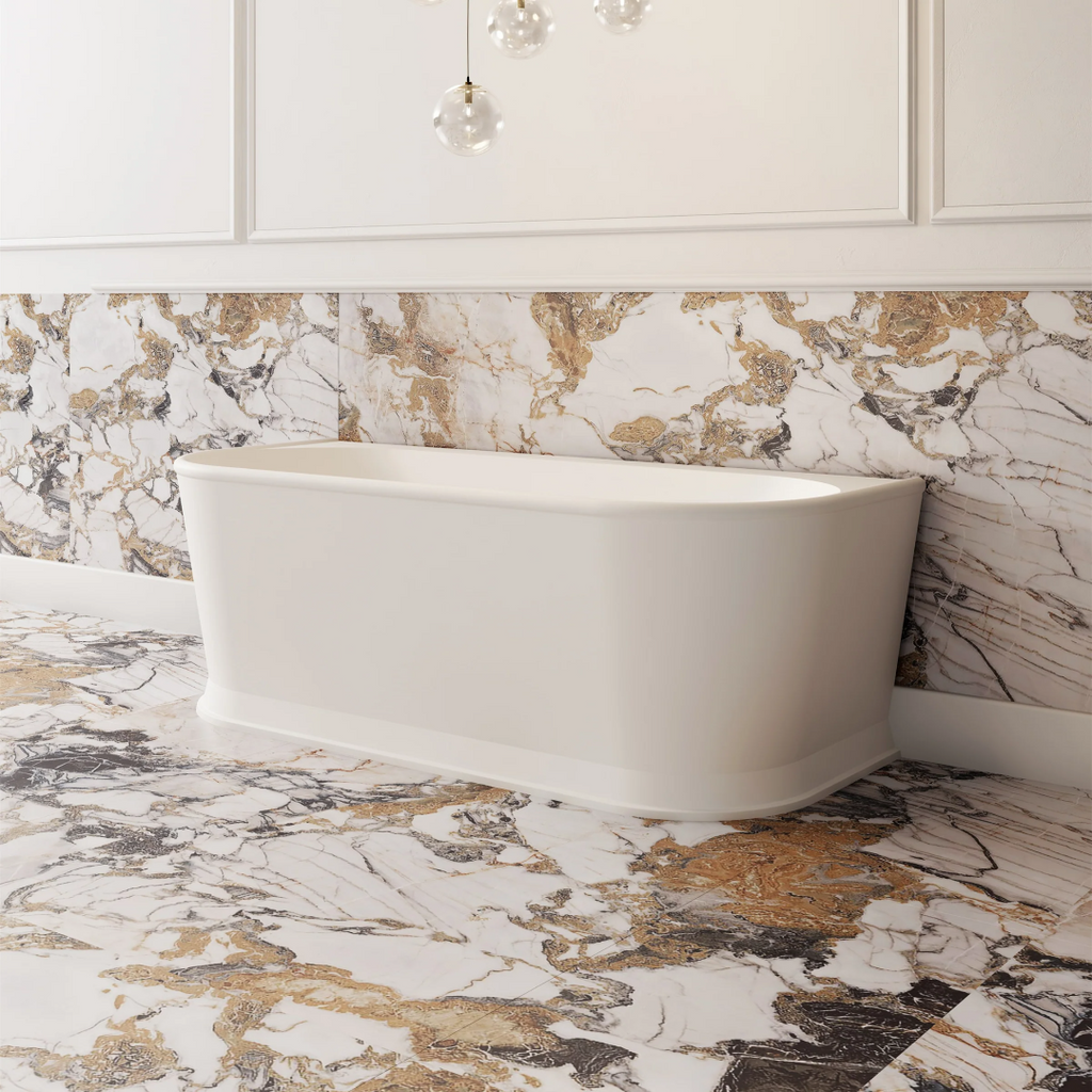 Cassa Design Westminster 1500mm Back To Wall Freestanding Bath Includes Overflow - Matte White - BT-WA1500M