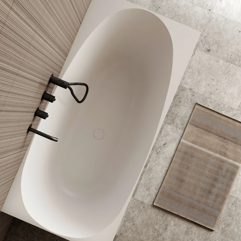 Cassa Design New Multi Corner Back To Wall Freestanding Bath 1300mm - Gloss White