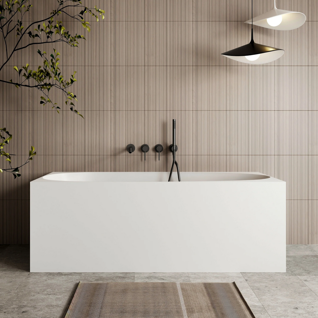 Cassa Design New Multi Corner Back To Wall Freestanding Bath 1700mm Includes Overflow - Matte White - BT-MS1700M
