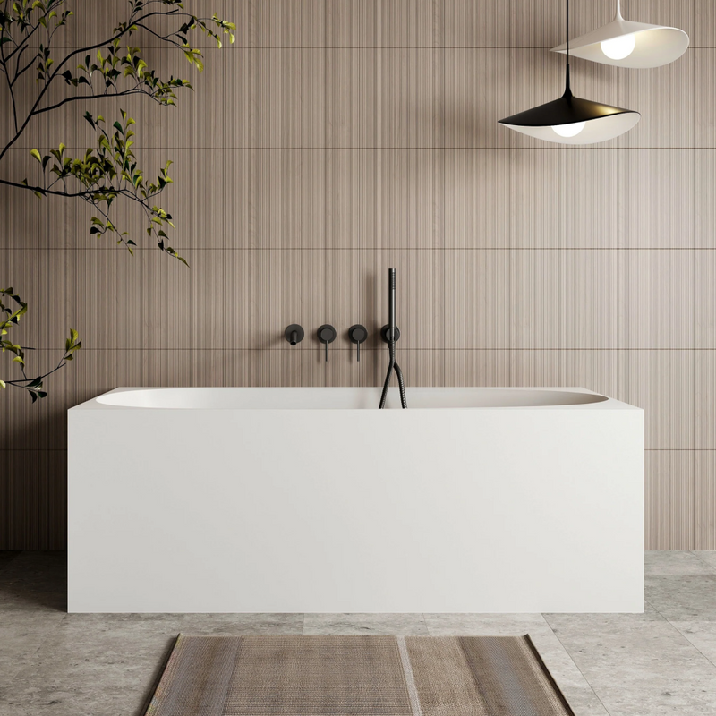 Cassa Design New Multi Corner Back To Wall Freestanding Bath 1400mm - Matte White