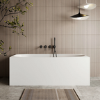 Cassa Design New Multi Corner Back To Wall Freestanding Bath 1400mm Includes Overflow - Gloss White - BT-MS1400