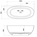 Cassa Design Wow 1650mm Translucency Resin Stone Freestanding Bath No Overflow - Crystal Clear