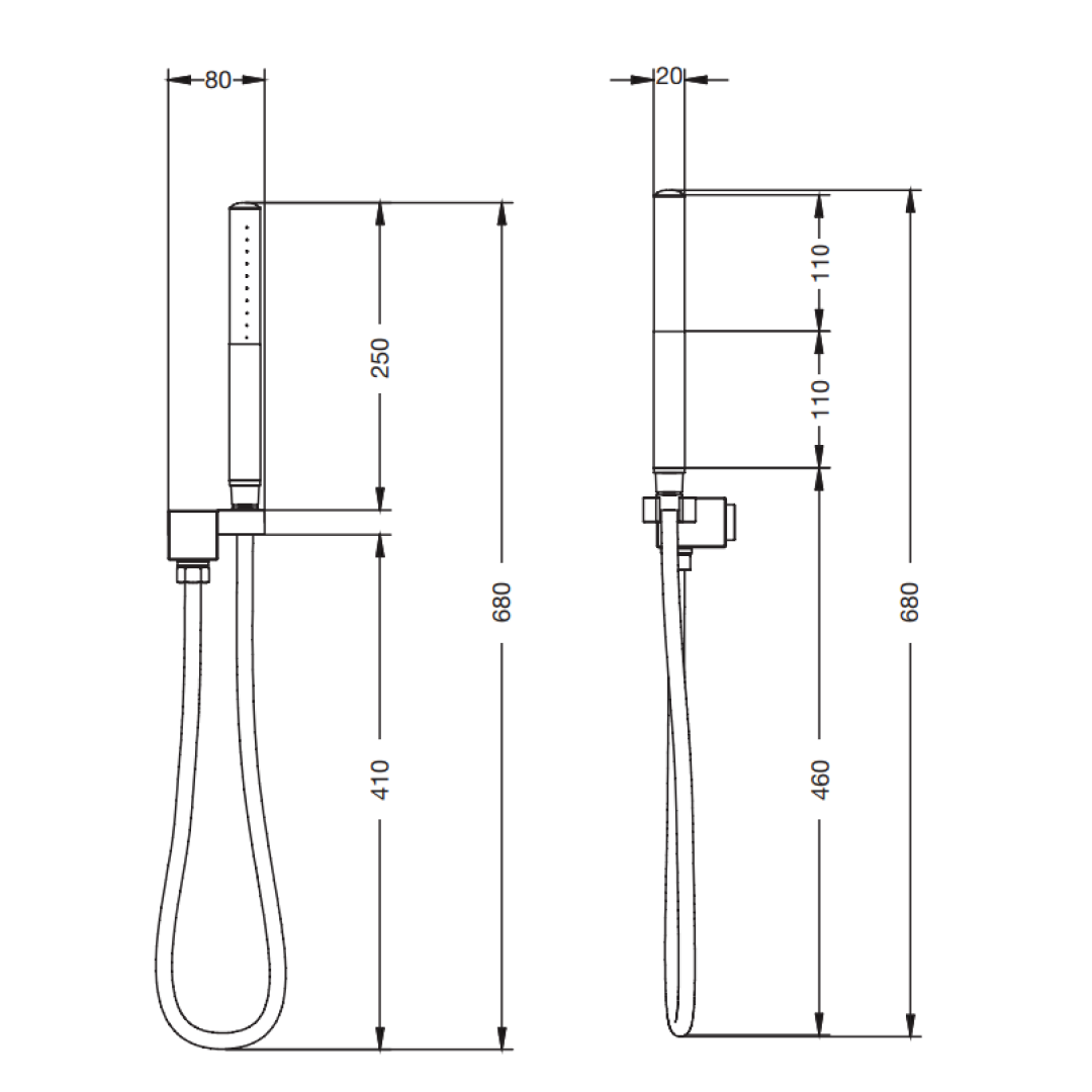 Rainware Castaway Handheld Shower 8015 - 316 Stainless Steel - 8015-Castaway