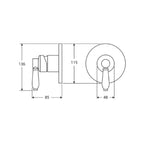 Fienza Eleanor Wall Mixer - Brushed Nickel/Ceramic Handle - 202101BN