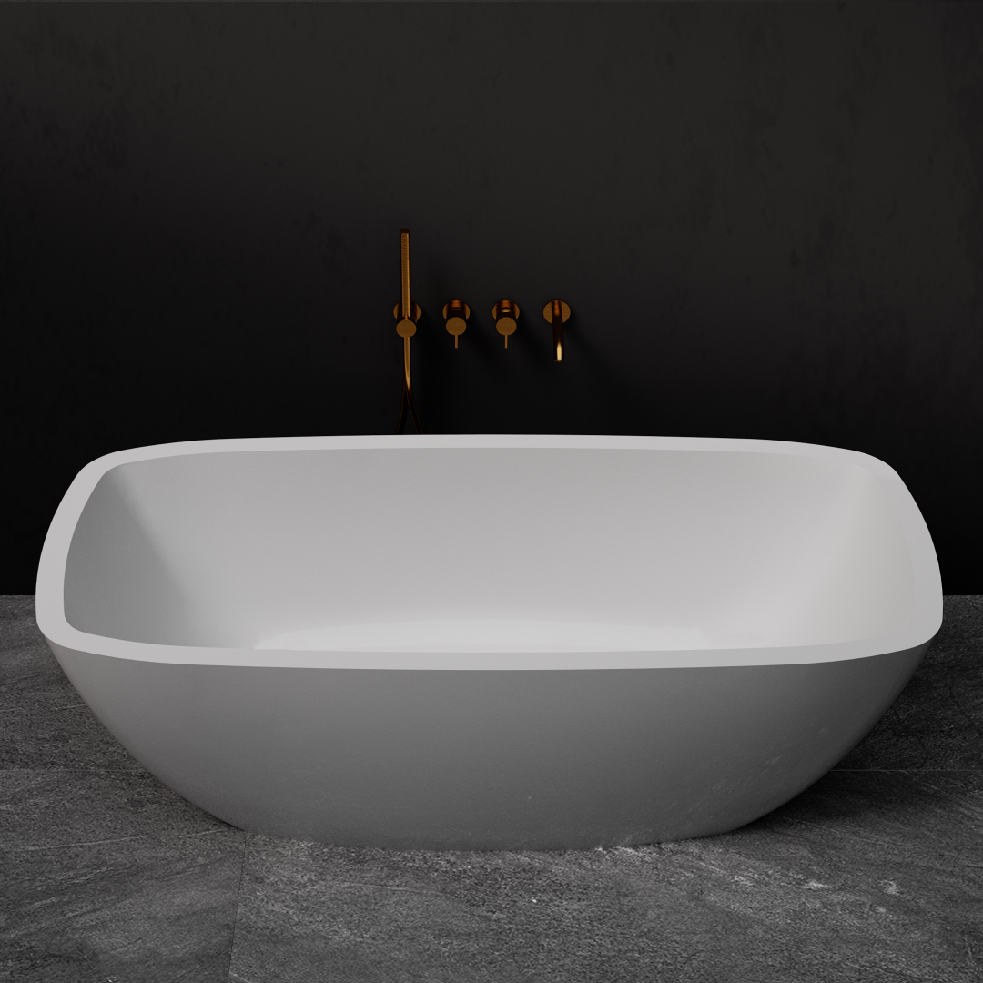 Pietra Bianca Chelsea 1500mm Freestanding Bath - White Onyx - PB4099-15-WO