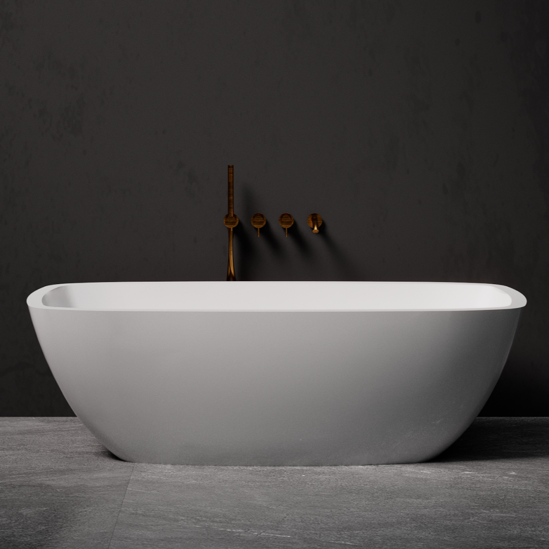 Pietra Bianca Chelsea 1500mm Freestanding Bath - White Onyx - PB4099-15-WO