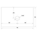 Cassa Design Cicero 750mm Natural Oak Wall Hung Vanity - Matte Black Handle - CIC750WH-OAK-Matte-Black