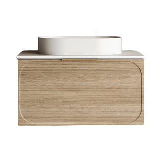 Cassa Design Cicero 750mm Natural Oak Wall Hung Vanity - Brushed Nickel Handle - CIC750WH-OAK-Brushed-Nickel