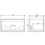 Cassa Design Cicero 750mm Natural Oak Wall Hung Vanity - Matte Black Handle - CIC750WH-OAK-Matte-Black