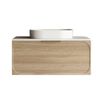 Cassa Design Cicero 900mm Natural Oak Wall Hung Vanity - Fingerpull Handle - CIC900WH-OAK-Fingerpull