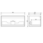 Cassa Design Cicero 900mm Natural Oak Wall Hung Vanity - Matte Black Handle - CIC900WH-OAK-Matte-Black