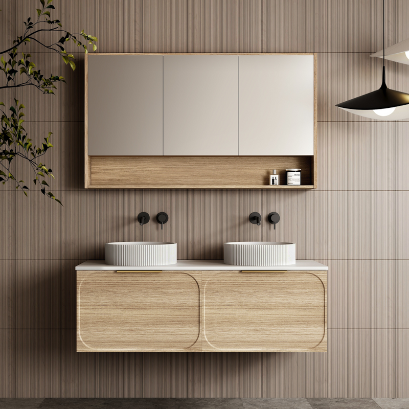 Cassa Design Cicero 1200mm Natural Oak Wall Hung Vanity