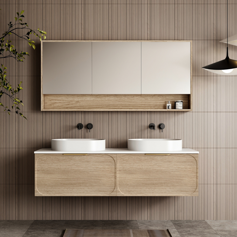 Cassa Design Cicero 1500mm Natural Oak Wall Hung Vanity