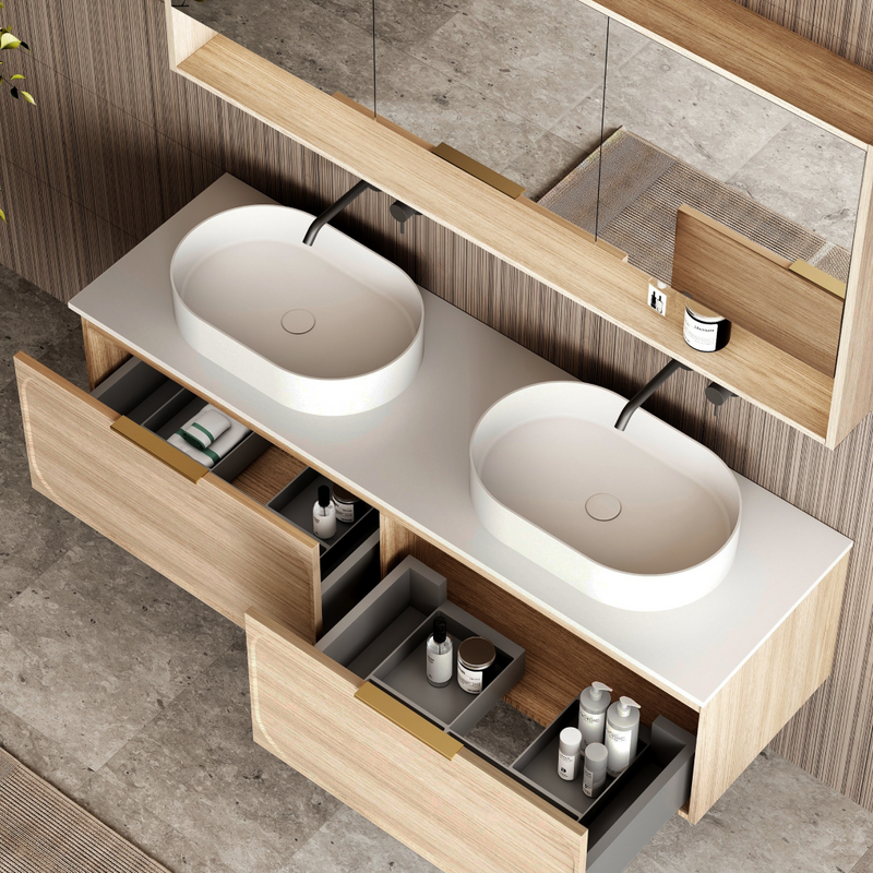 Cassa Design Cicero 1500mm Natural Oak Wall Hung Vanity