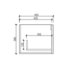 Cassa Design Cicero 1200mm Natural Walnut Wall Hung Vanity - Brushed Nickel Handle - CIC1200WH-WALNUT-Brushed-Nickel