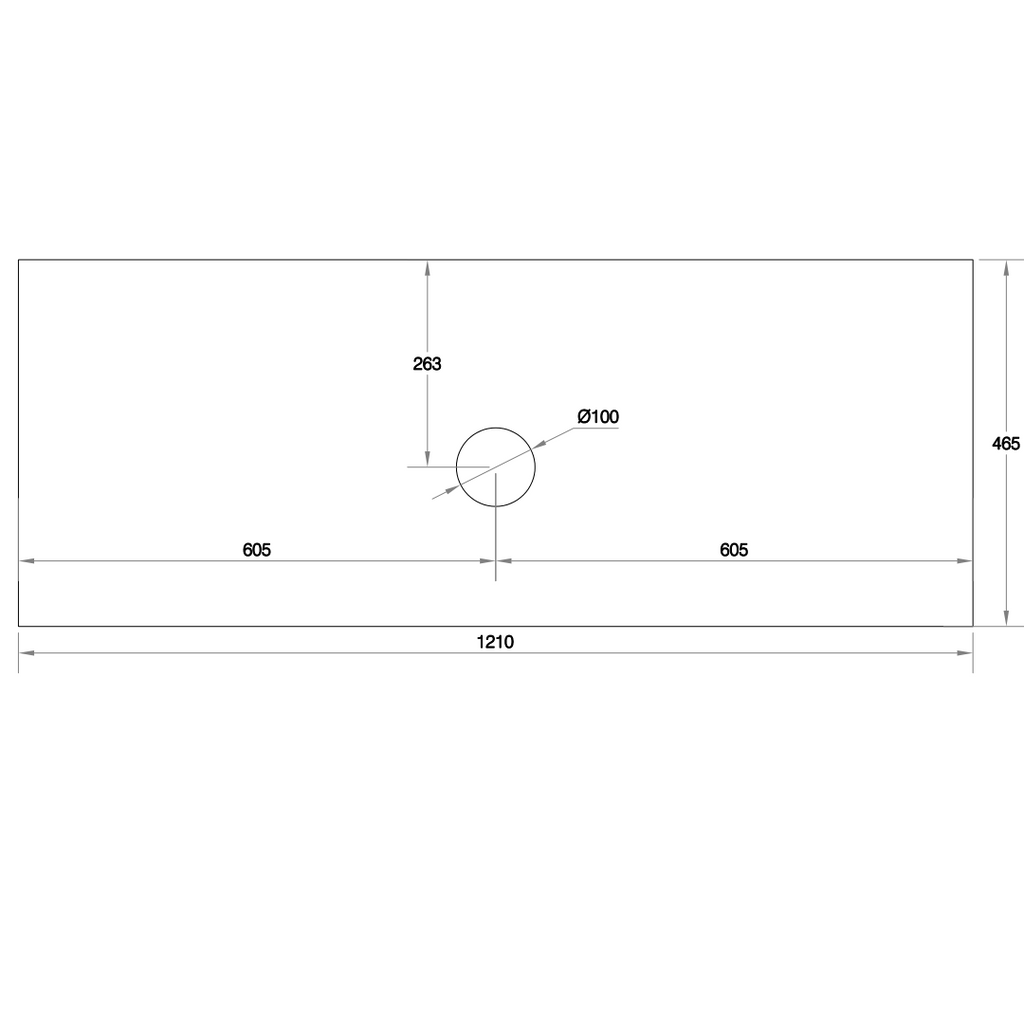 Cassa Design Cicero 1200mm Natural Oak Wall Hung Vanity - Fingerpull Handle - CIC1200WH-OAK-Fingerpull