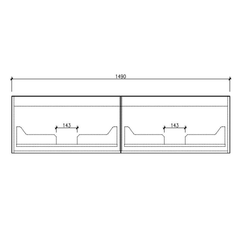 Cassa Design Cicero 1500mm Natural Oak Wall Hung Vanity