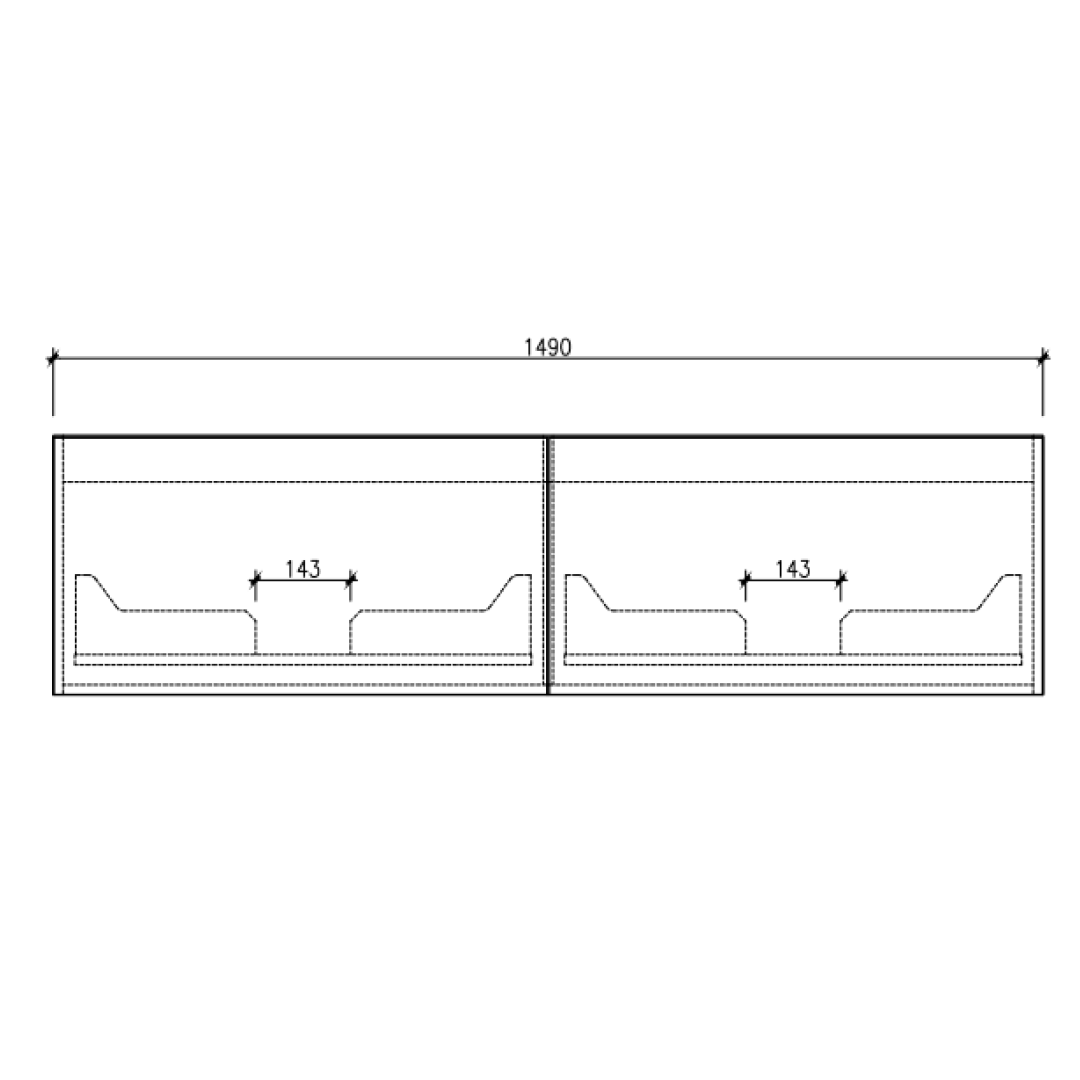 Cassa Design Cicero 1500mm Natural Oak Wall Hung Vanity - Fingerpull Handle - CIC1500WH-OAK-Fingerpull