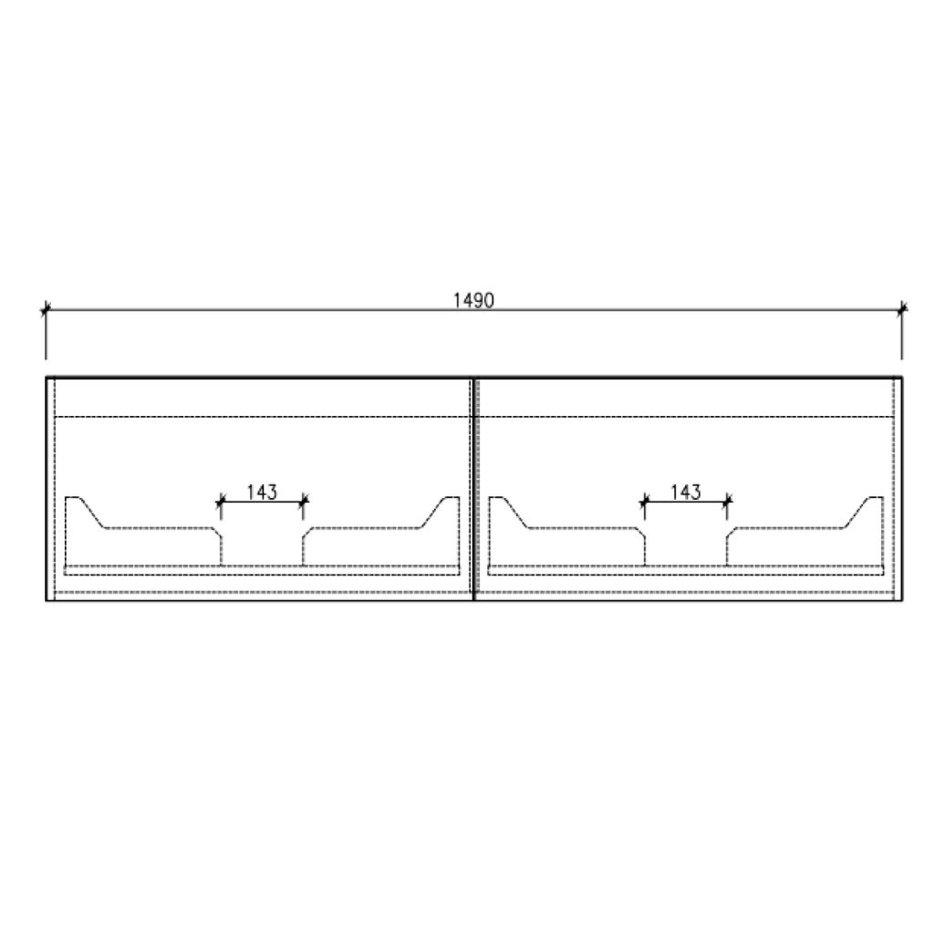 Cassa Design Cicero 1500mm Natural Oak Wall Hung Vanity - Brushed Nickel Handle - CIC1500WH-OAK-Brushed-Nickel