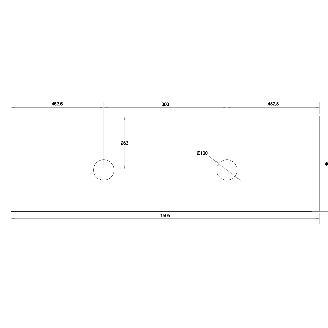 Cassa Design Cicero 1500mm Natural Walnut Wall Hung Vanity - Matte Black Handle - CIC1500WH-WALNUT-Matte-Black