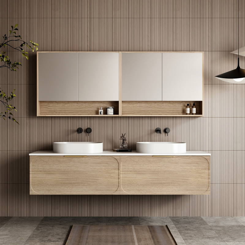 Cassa Design Cicero 1800mm Natural Oak Wall Hung Vanity