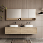 Cassa Design Cicero 1800mm Natural Oak Wall Hung Vanity - Fingerpull Handle - CIC1800WH-OAK-Fingerpull