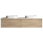 Cassa Design Cicero 1800mm Natural Oak Wall Hung Vanity - Brushed Gold Handle - CIC1800WH-OAK-Brushed-Gold