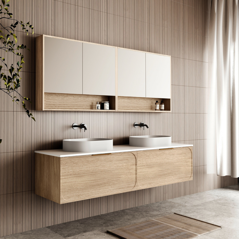 Cassa Design Cicero 1800mm Natural Oak Wall Hung Vanity