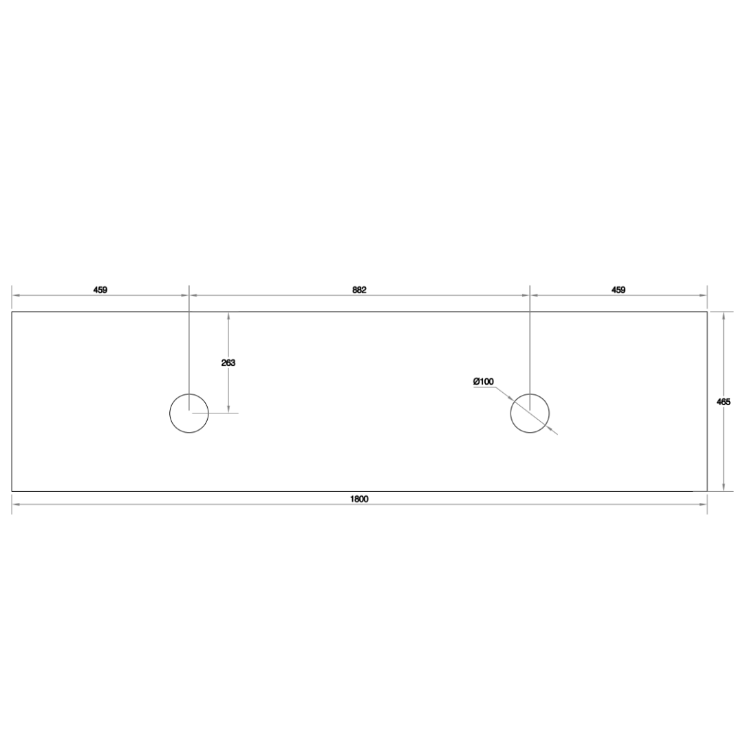 Cassa Design Cicero 1800mm Natural Walnut Wall Hung Vanity - Brushed Nickel Handle - CIC1800WH-WALNUT-Brushed-Nickel