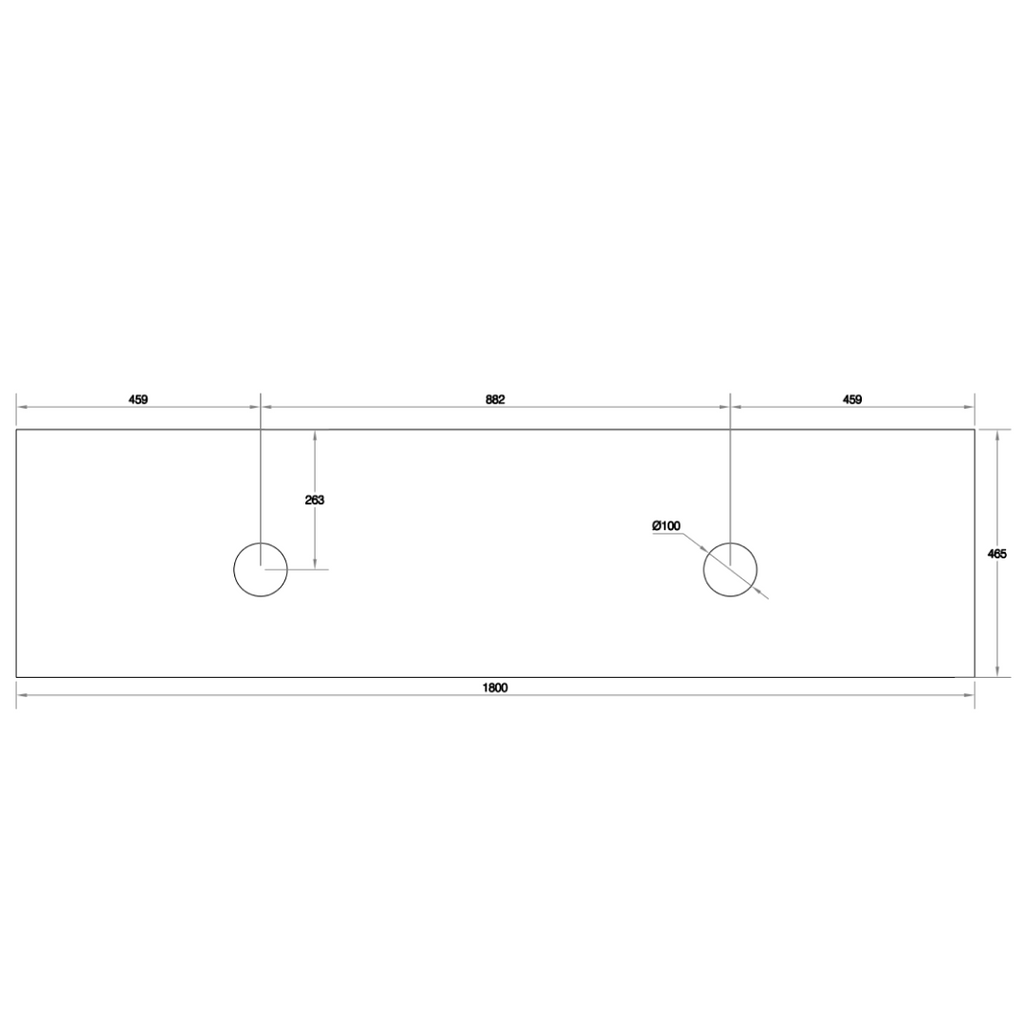 Cassa Design Cicero 1800mm Natural Oak Wall Hung Vanity - Matte Black Handle - CIC1800WH-OAK-Matte-Black