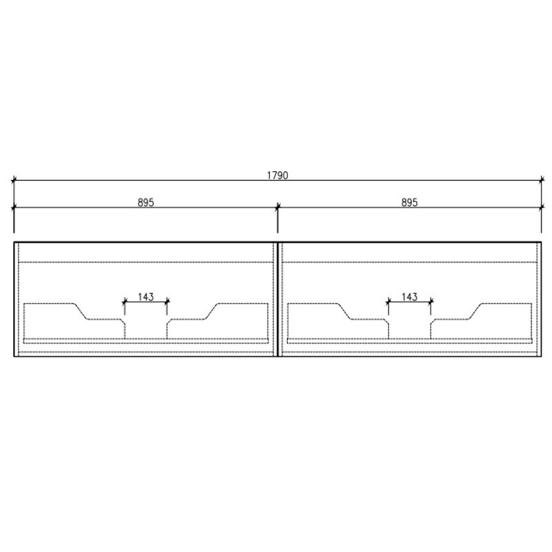 Cassa Design Cicero 1800mm Natural Oak Wall Hung Vanity