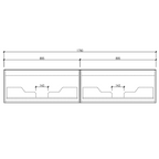 Cassa Design Cicero 1800mm Natural Oak Wall Hung Vanity - Fingerpull Handle - CIC1800WH-OAK-Fingerpull