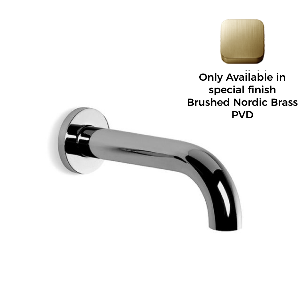 Brodware City Plus 150mm Wall Spout Brushed Nordic Brass PVD