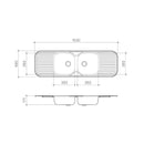 Clark Advance Double Centre Bowl (1 Tap Hole)