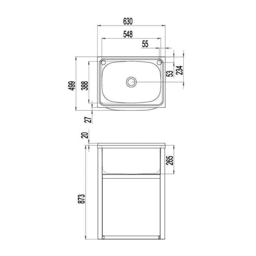 Clark Eureka 45 Standard Tub & Cabinet - 8011