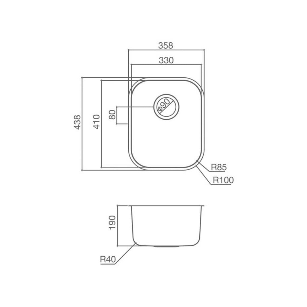 Clark Monaco Single Bowl Undermount - EVBU