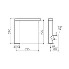 Clark Round Square Sink Mixer - Matte Black - CL10026.B4AF