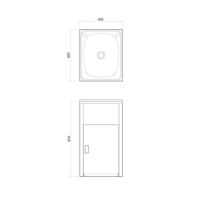 Clark Utility 42 Compact Tub & Cabinet