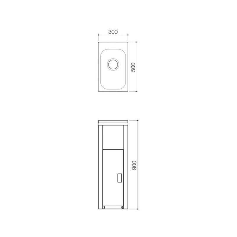 Clark Utility Mini Laundry Tub and Cabinet with Floor