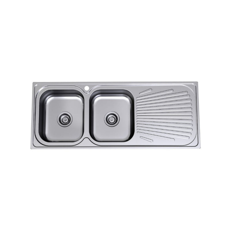 Clark Vital Double Left Hand End Bowl (1 Tap Hole)