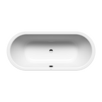 Kaldewei Classic Duo Oval Freestanding 1700 Alpine White Bath - Chrome Overflow - 01-113-FS-06