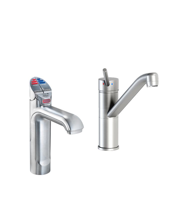 Zip Commercial HydroTap G5 Classic Plus 4-In-1 Boiling, Chilled, Hot & Ambient Tap 160/125 with Classic Mixer - Brushed Chrome H51622Z01AU