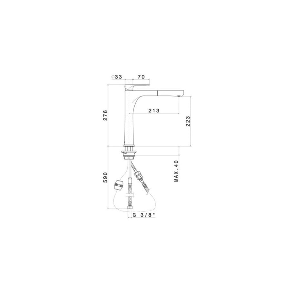 Linfa Kitchen Mixer Colour - Chrome/Coffee (8 Weeks Lead Time) - 67115Q.05.035