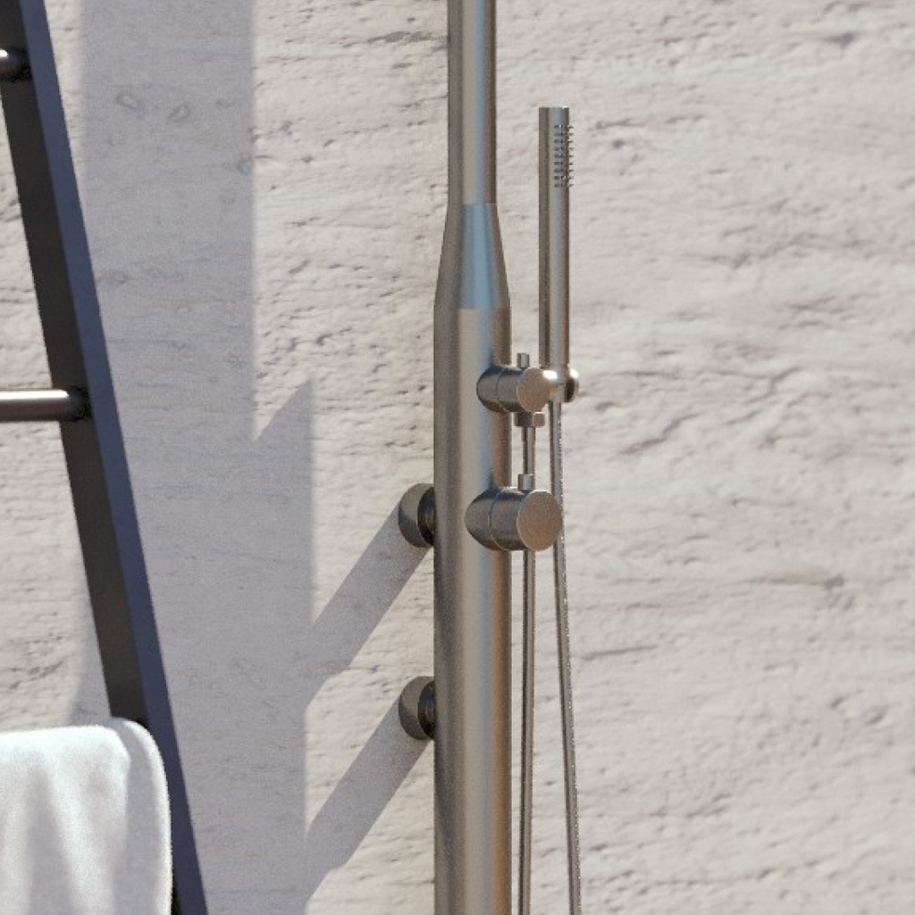 Rainware Collaroy Hot & Cold Outdoor Freestanding Shower System - 316 Stainless Steel - 9009-Collaroy