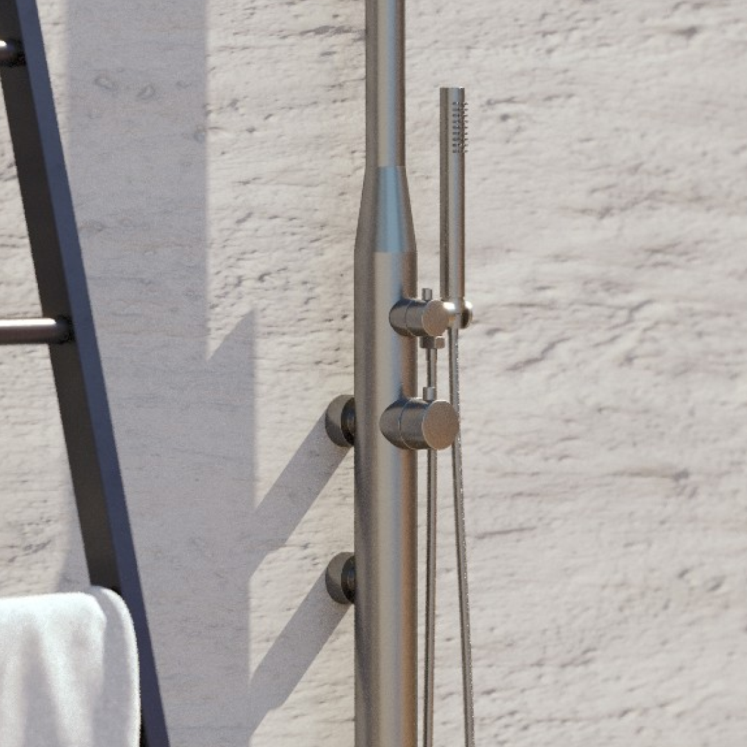 Rainware Collaroy Hot & Cold Outdoor Freestanding Shower System - 316 Stainless Steel - 9009-Collaroy