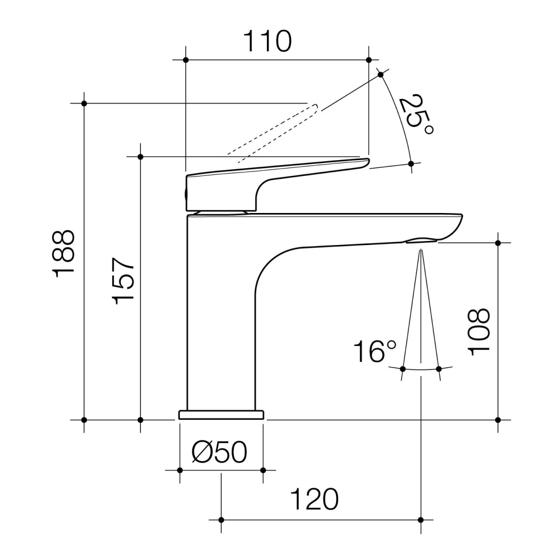 Caroma Contura II Basin Mixer - Brushed Bronze - 849050BBZ6AF