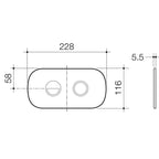 Caroma Contura II Invisi Series II® Round DC Dual Flush Plate & Buttons - Brushed Nickel - 848810BN