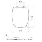 Caroma Contura II Soft Close Toilet Seat - Matte White - 300085MW