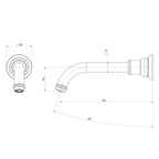 Phoenix Cromford Wall Basin/Bath Spout - LF Matte Black - 134-7610-10-1