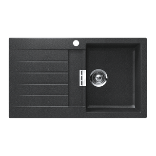 Abey SCHOCK Signus Topmount Single Right Hand Bowl Sink & Drainer 1TH - Magma - D100BR